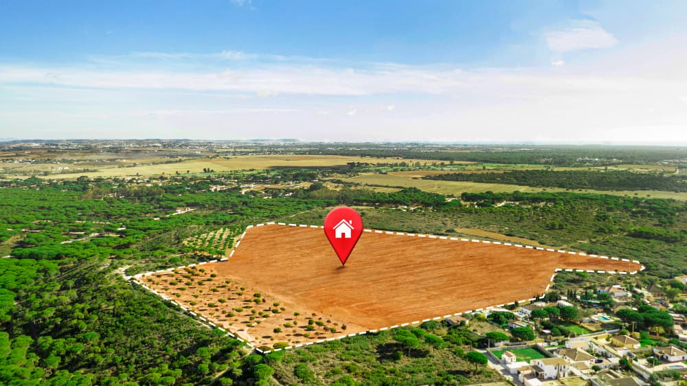 Aerial view of land used to illustrate Property Databank’s advisory services